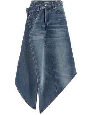 JW Anderson 'Drop Front' Skirt - Blue