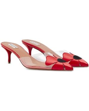 Alaïa Pvc And Leather Bloom Mules - Pink