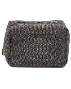 Brunello Cucinelli Ultra Textured Leather Pouch - Gray