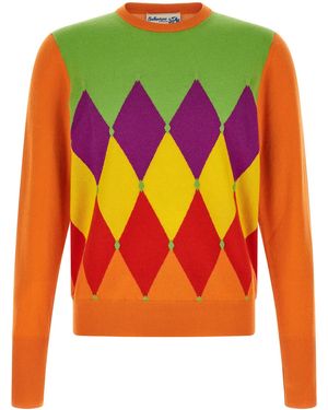 Ballantyne 'Classic Diamond' Sweater - Orange
