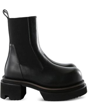 Rick Owens "Beatle Bogun" Leather Boots - Black