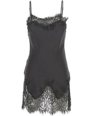 Gold Hawk Dress Lace Embroidery - Gray