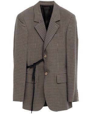 Balenciaga Wrapped Tailored Jacket - Brown