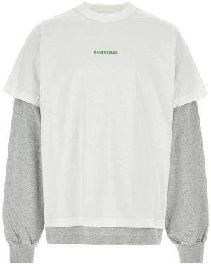 Balenciaga Double-Layer Sweatshirt - White