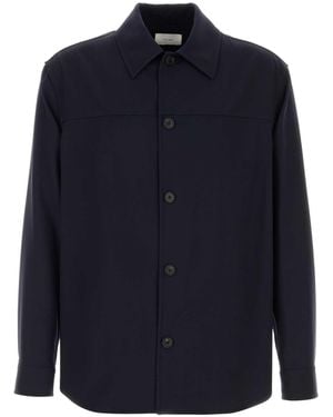 The Row Midnight Wool Oslo Shirt - Blue