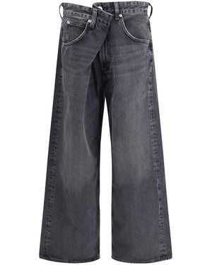 Agolde Wide-Leg Jeans Vana Arcane - Gray