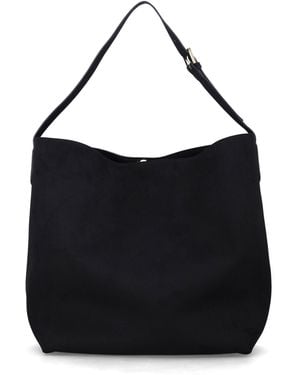 THEMOIRÈ Zoe Vegan Suede Tote Bag - Black