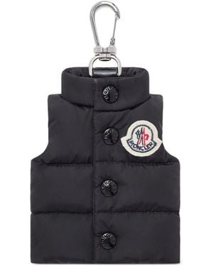 Moncler Mini Down-Filled Keychain With Snap Button Closure - Blue