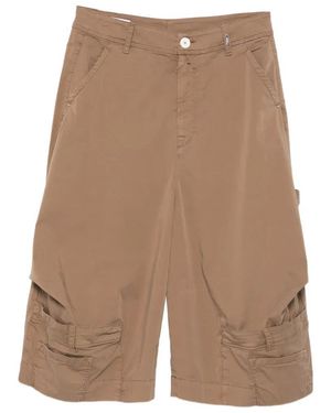 High Patch-Pocket Pants - Natural