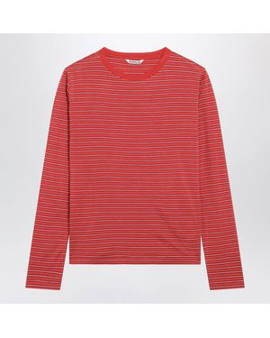 AURALEE Striped Tshirt - Red