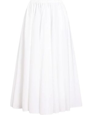 Patou Midi Skirt With Elastic Waist - White