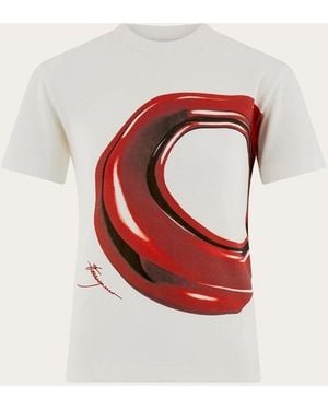 Ferragamo Cotton Graphic Sweater - Red