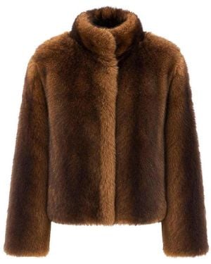 Yves Salomon Real Fur Jacket - Brown