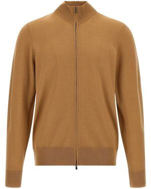 BOSS Virgin Wool Jacket - Brown