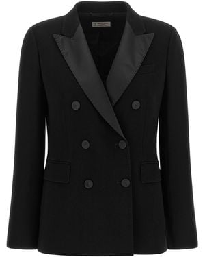 Alberto Biani Double-Breasted Blazer - Black