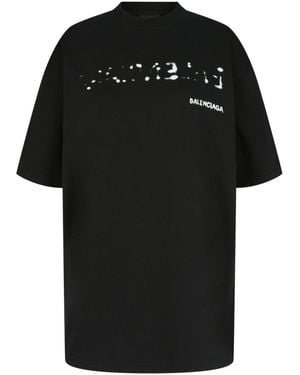 Balenciaga Oversized Hand Drawn T-Shirt - Black