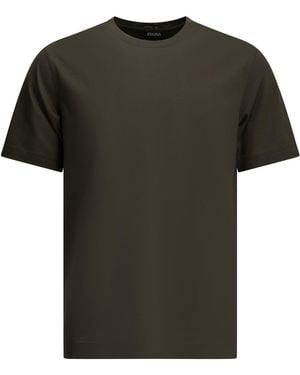 ZEGNA Pure Cotton Crew-Neck T-Shirt - Green