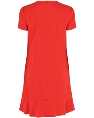 Valentino Flounce Hem Shift Dress - Red