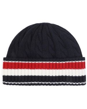 Thom Browne Cable-Knit Beanie - Blue