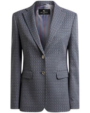 Etro Single Button Closure Blazer - Blue