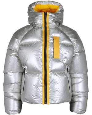 Givenchy Laminated Hooded Zip-Up Puffer Jacket - Gray