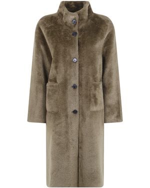 Betta Corradi "Shao" Raglanreversable Long Coat - Natural