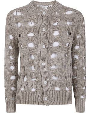Comme des Garçons Round Neck Cardigan - Gray