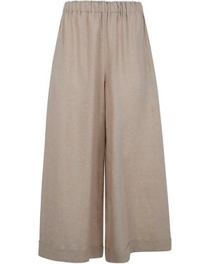 Daniela Gregis "Pijiama Pockets" Wide Leg Pants - Natural