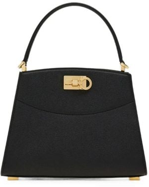 Ferragamo St. Box Nw S Top Handle - Black