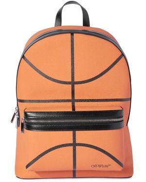 Off-White c/o Virgil Abloh Basket Round Logo Backpack - Orange