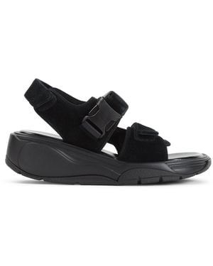 Phoebe Philo Suede Leather Pace Runner Sneakers - Black