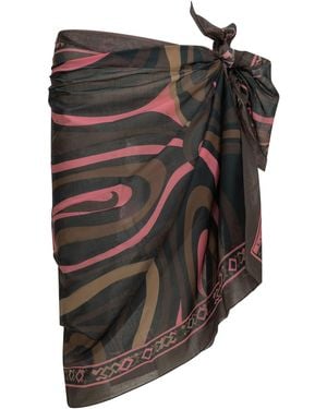 PUCCI "Marmo" Pareo - Black
