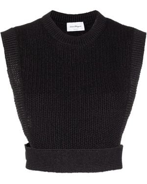 Ferragamo Without Sleeves Round-Neck - Black
