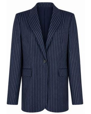 Pinko Pinstripe Pattern Jacket - Blue