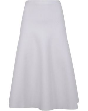 D.exterior Merinos Double Flared Skirt - White