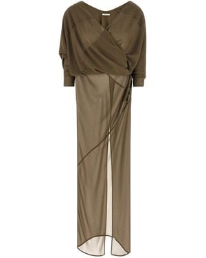 Entire studios Asymmetrical Skirt Dress - Green