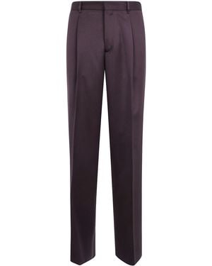 Lardini Regular Fit Knit Pants - Purple