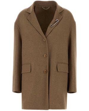 Ermanno Scervino Camel Wool Blend Blazer - Brown