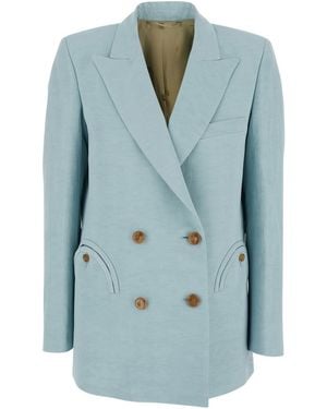 Blazé Milano Jacket With Peak Lapels - Blue