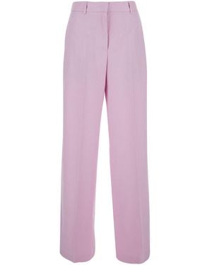 MSGM Pants High-Waist Viscose - Purple