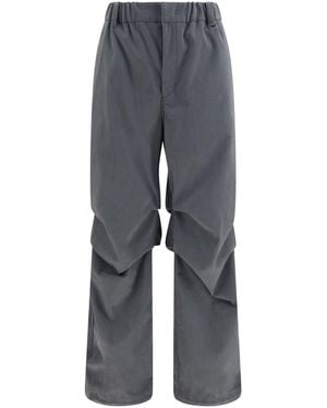 Laminar Ruched Corduroy Pants - Gray