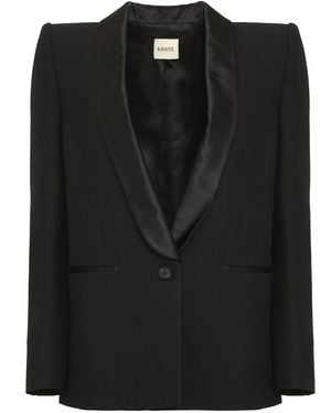 KHAITE Helio Single-Breasted One Button Jacket - Black