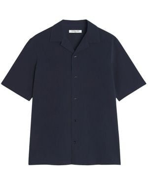 Maison Kitsuné Short-Sleeve Button Shirt - Blue