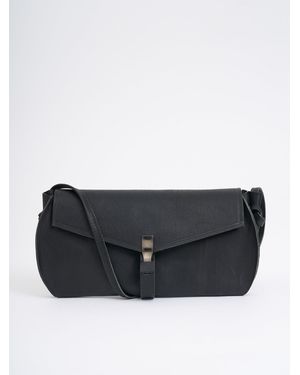 VALENTINA BANELLA Mini Hook Leather Clutch - Black