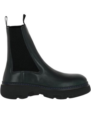 Burberry Creeper Chelsea Boots - Black