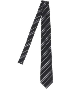 Tom Ford Diagonal Striped Tie - Black