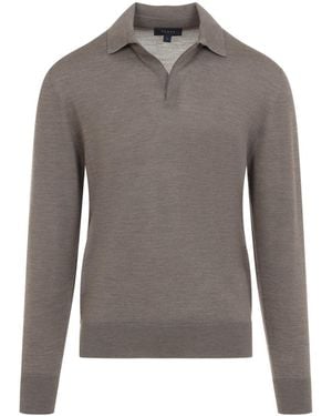 Sease Wombat Ultra Fine Virgin Wool Polo - Gray