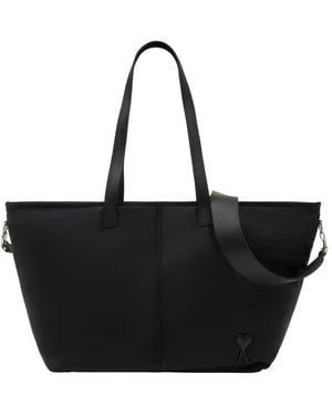 Ami Paris Marcel Small Shopper Bag - Black
