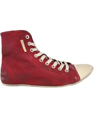 Balenciaga Paris Ultra Flat High-Top Sneakers - Red