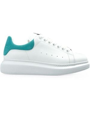 McQueen Oversize Leather Sneakers - Blue